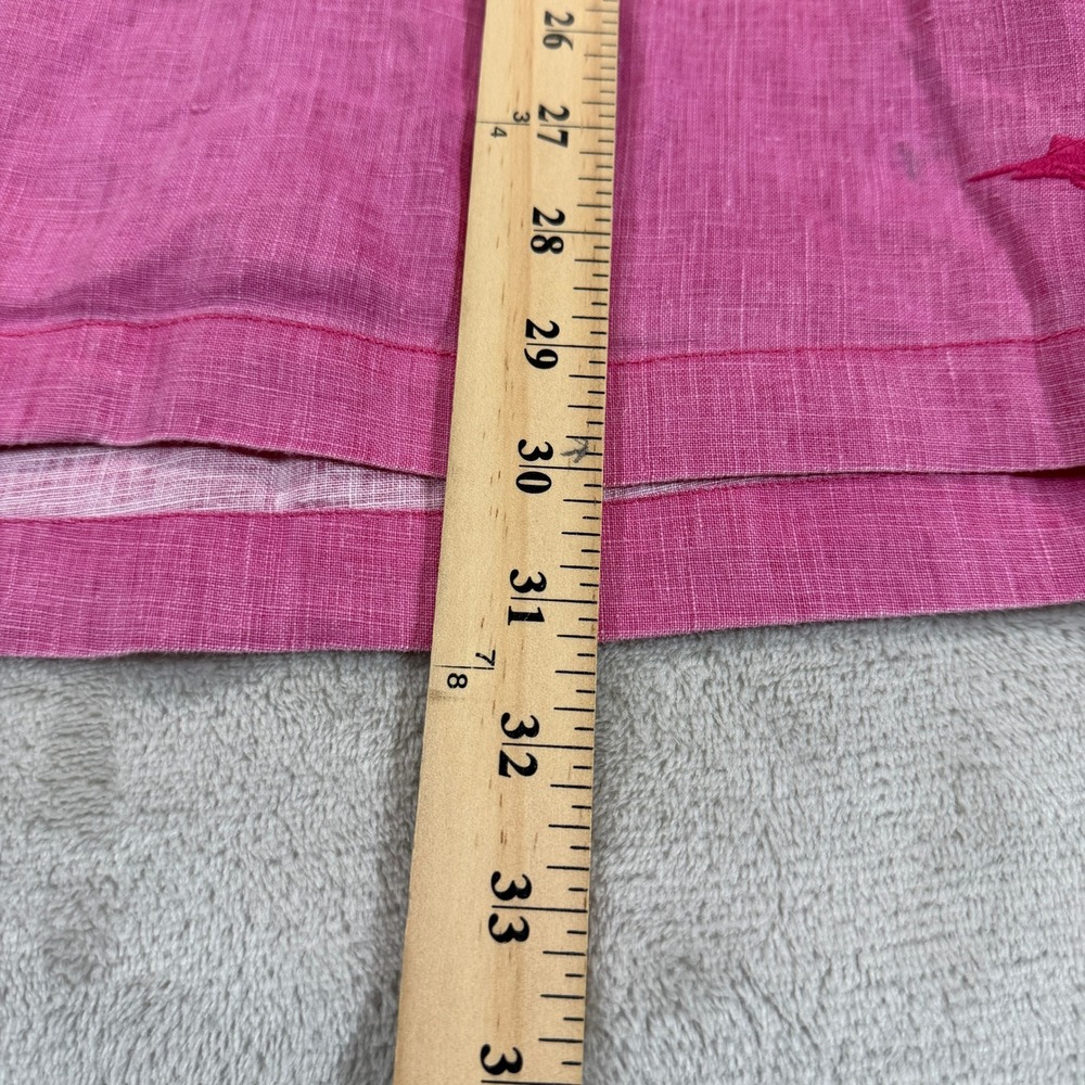 Tommy Bahama Mens Large Pink 100% Linen Short Sleeve Camp Shirt FOS-2 - Picture 6 of 8